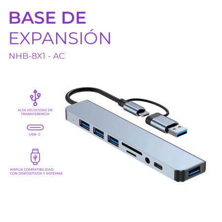 HUB Usb-C A Usb-A – 8 Puertos