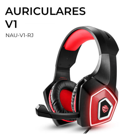 Auriculares Gamer V1 - Rojo